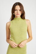 Sleeveless Turtle Neck Top