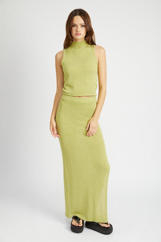 Sleeveless Turtle Neck Top