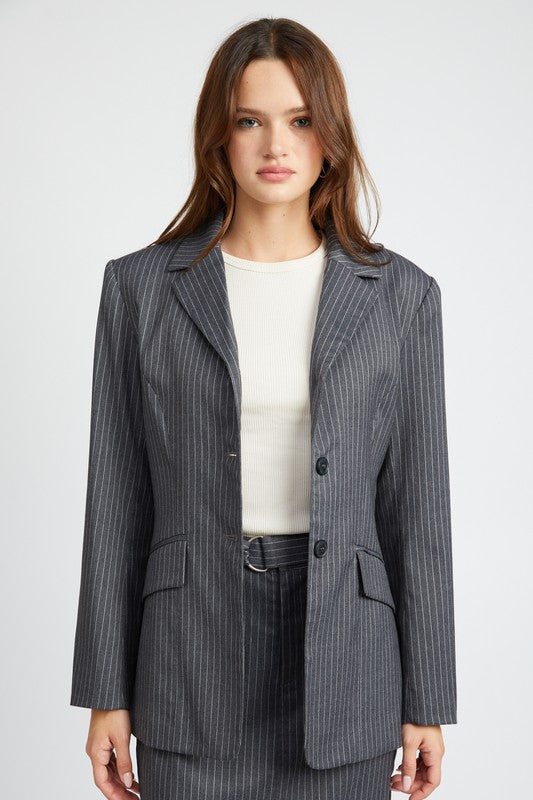 Pin Striped Blazer Jacket