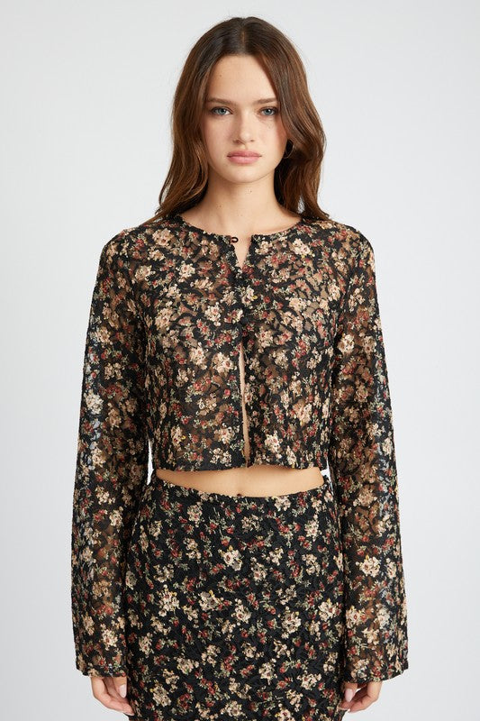 Bell Sleeve Crop
