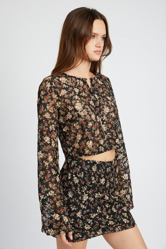Bell Sleeve Crop