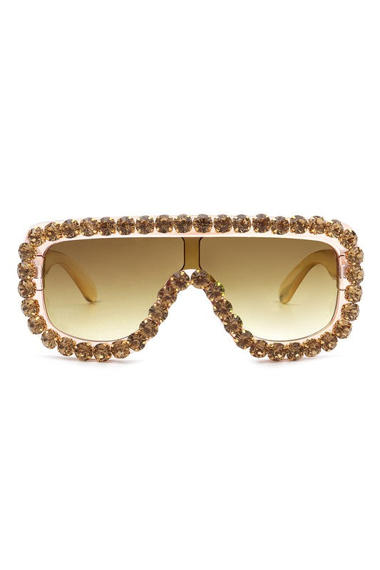 Rhinestone Aviator Sunglasses