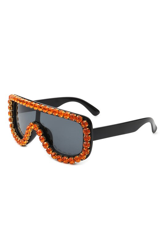 Rhinestone Aviator Sunglasses