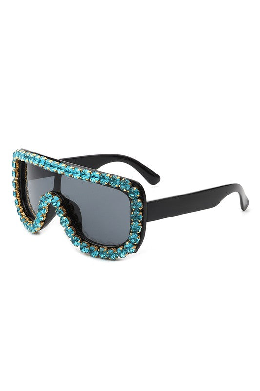 Rhinestone Aviator Sunglasses