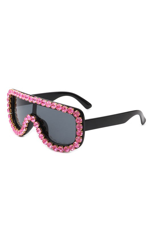 Rhinestone Aviator Sunglasses