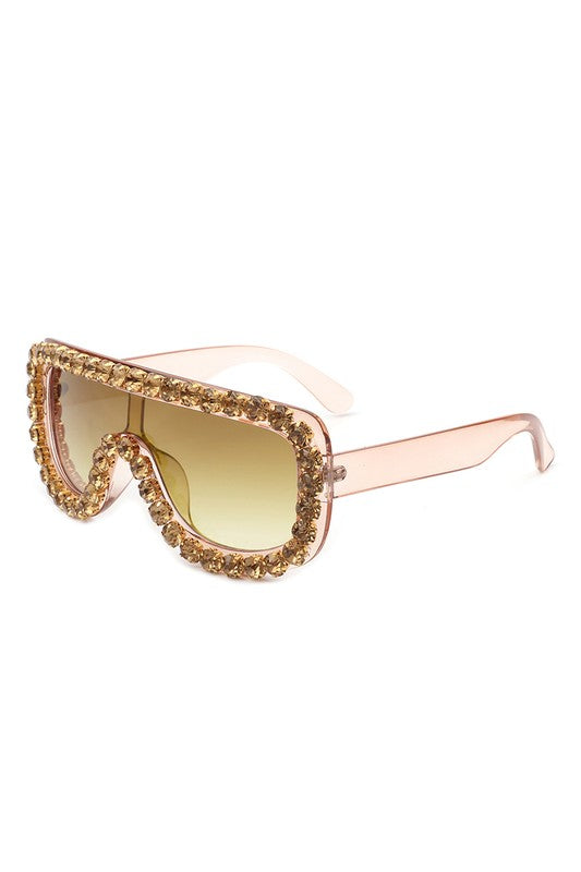 Rhinestone Aviator Sunglasses