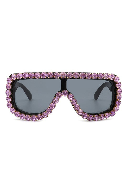 Rhinestone Aviator Sunglasses