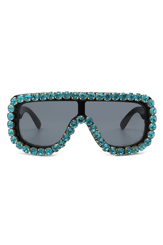 Rhinestone Aviator Sunglasses