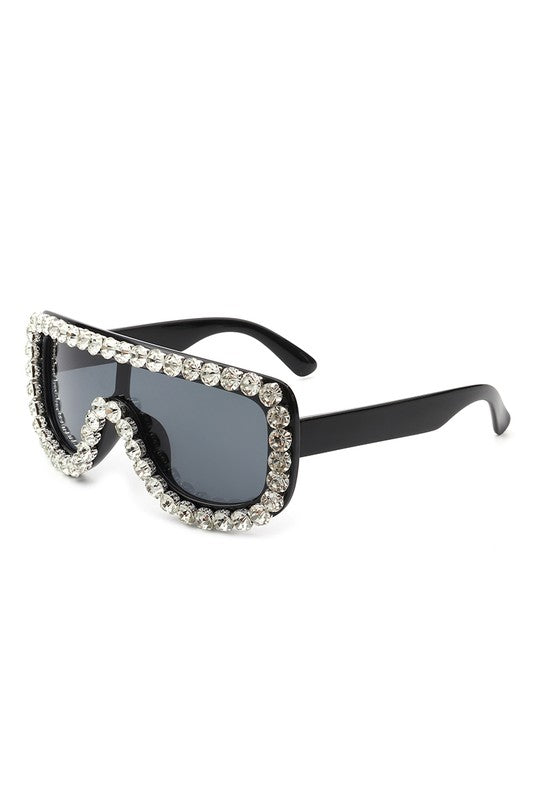 Rhinestone Aviator Sunglasses