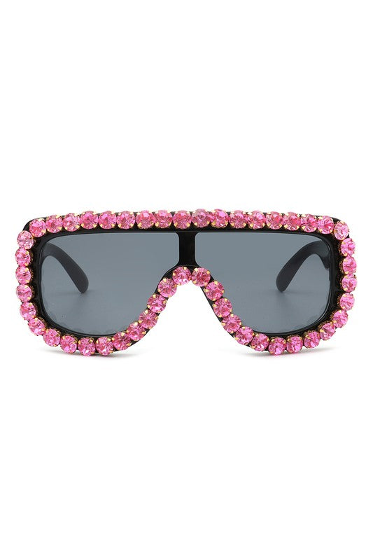 Rhinestone Aviator Sunglasses