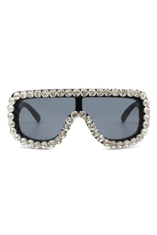Rhinestone Aviator Sunglasses