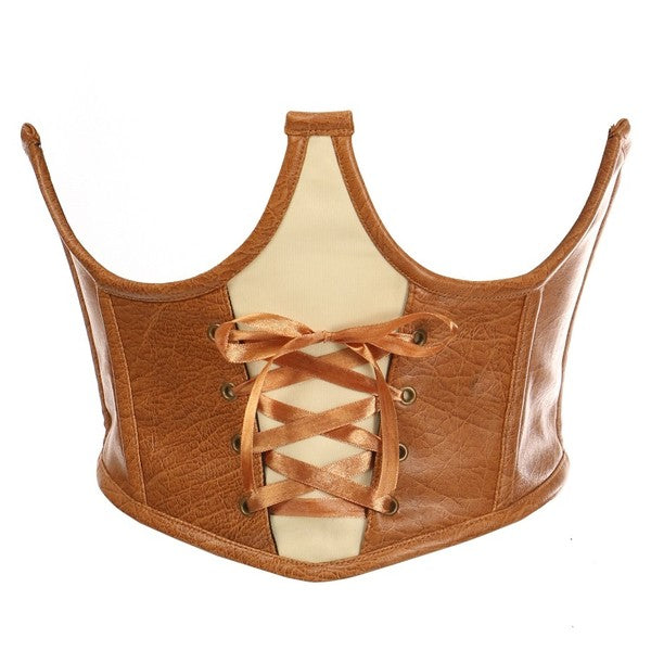 Faux Leather Corset
