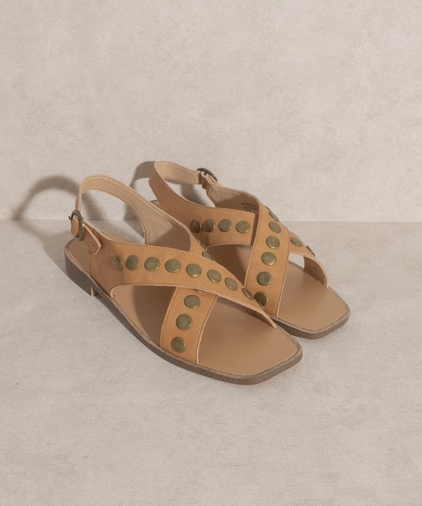 Studded Cross Band Sandal