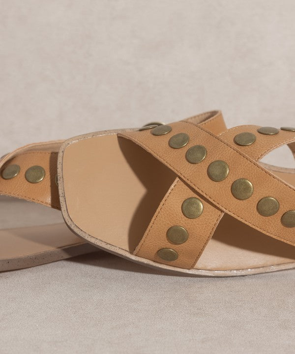 Studded Cross Band Sandal