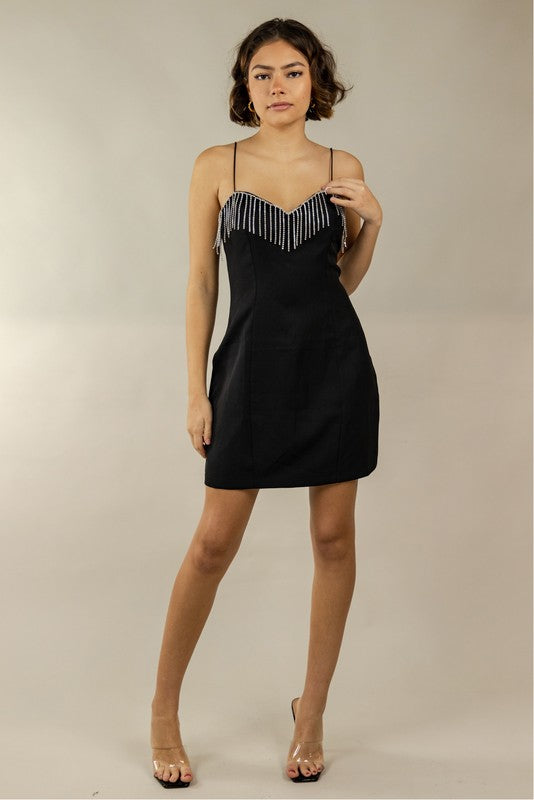 Rhinestone Fringe Dress