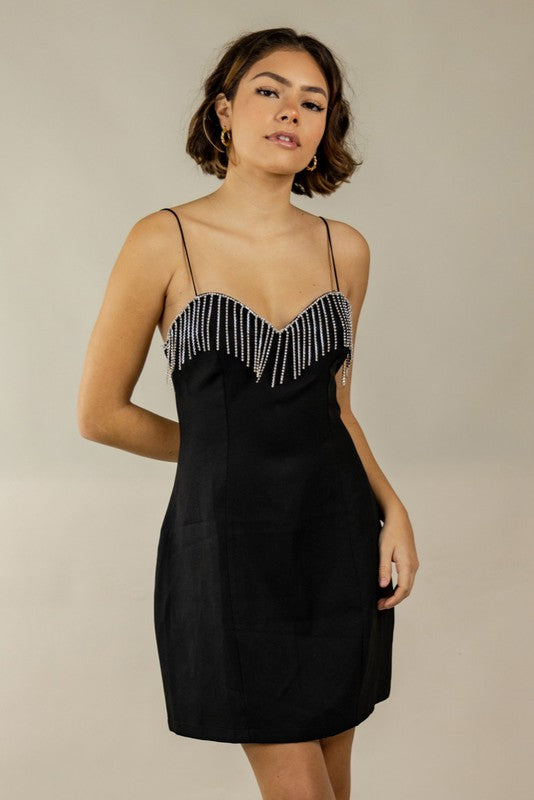 Rhinestone Fringe Dress