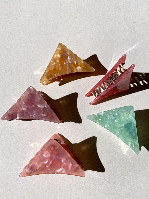 Acrylic Triangle Hair Claw Clip