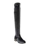 Velvet Over The Knee Boots