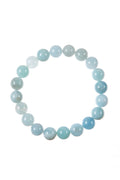 Aquamarine Stone Bead Stretch Bracelet