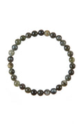 Glassy Chalcedony Stone Bead Stretch Bracelet
