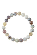 White Opal Stone Bead Stretch Bracelet