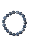 Blue Coral Stone Bead Stretch Bracelet