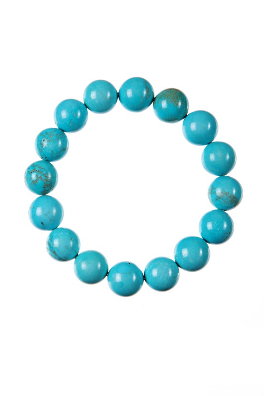 Crack Turquoise Stone Stretch Bracelet