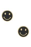 Happy Face Gold Dipped Post Earrings