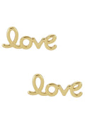 LOVE Lettering Gold Dipped Post Earrings
