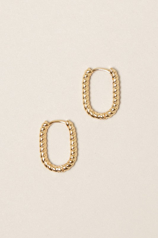 14K Gold Dipped U Shaped Earrings