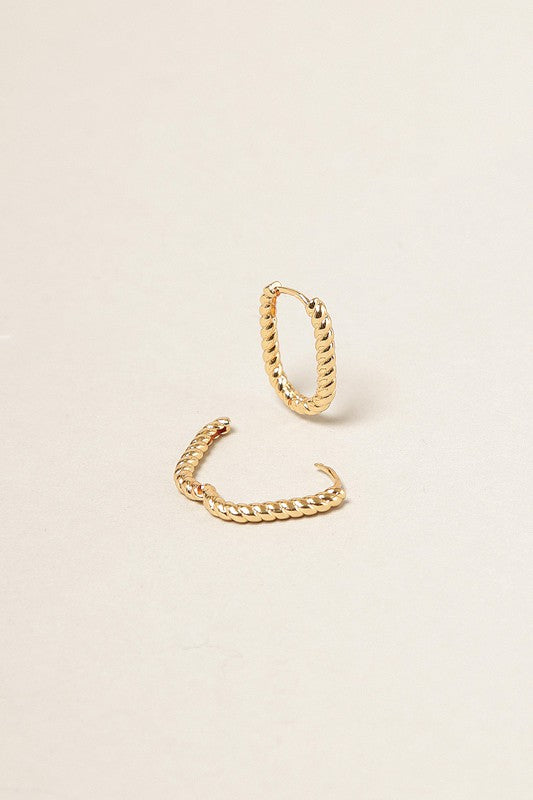 14K Gold Dipped U Shaped Earrings