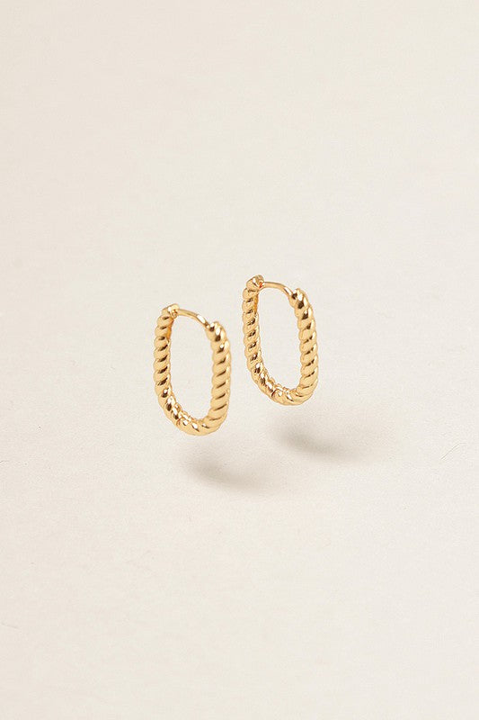 14K Gold Dipped U Shaped Earrings