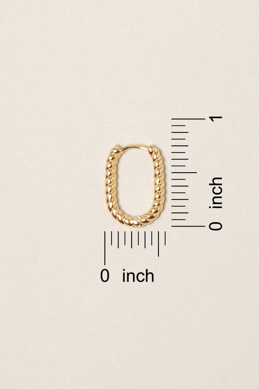 14K Gold Dipped U Shaped Earrings