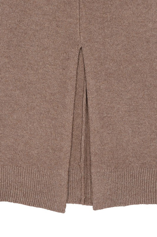 V-neck Sweater Maxi Dress