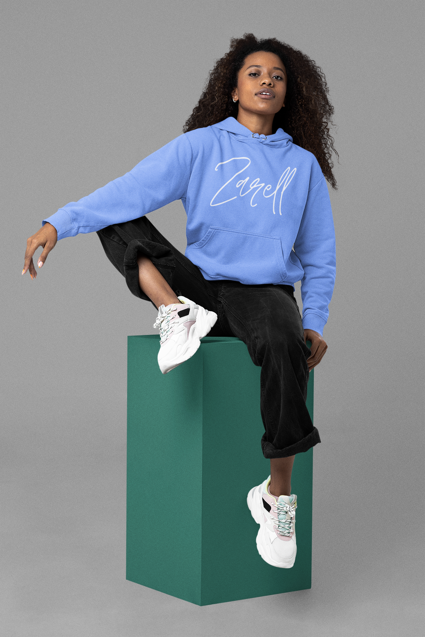 Blue w/ white ZARELL